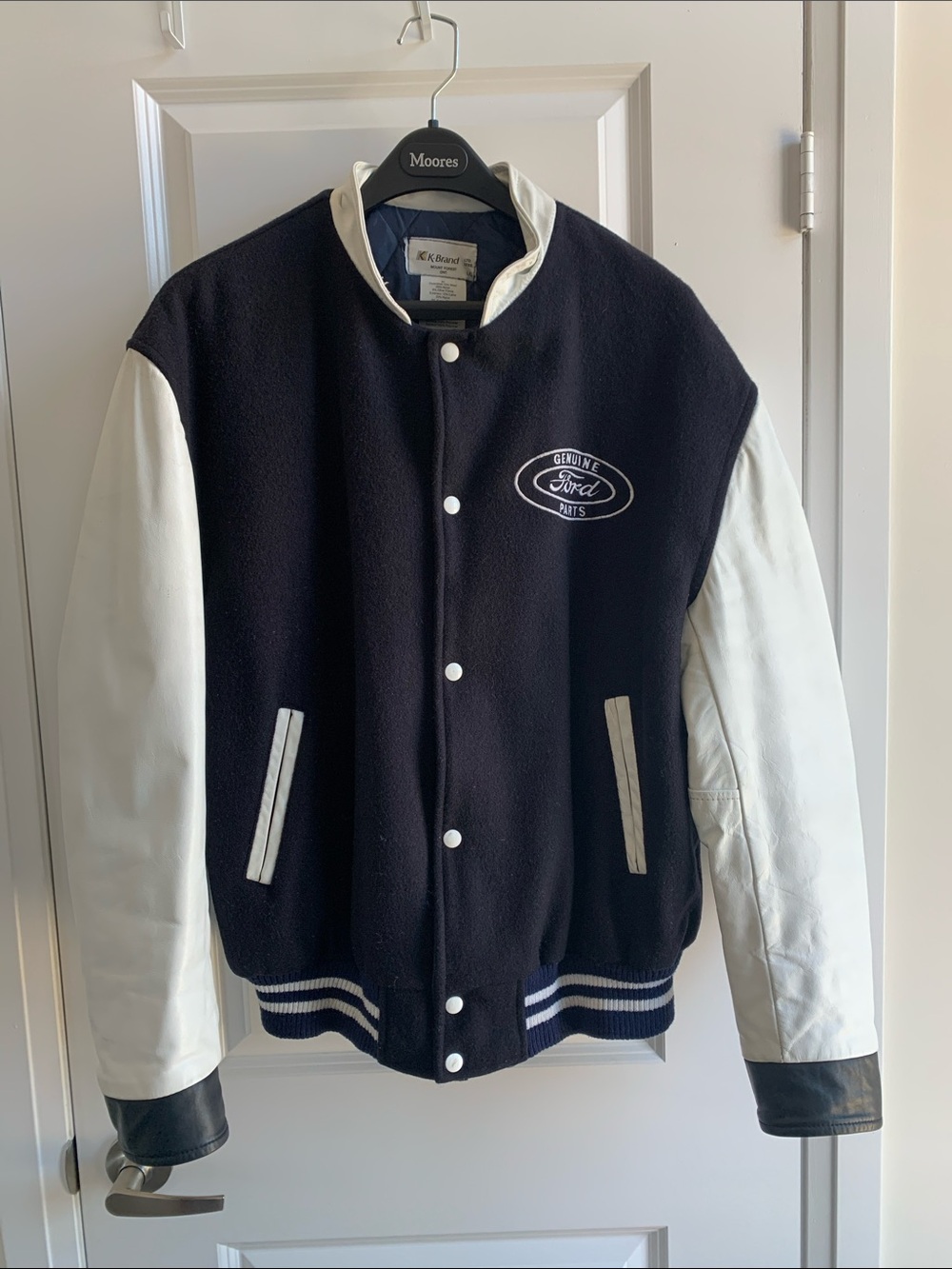 Rare Vintage Genuine Ford Parts Varsity Jacket Wool & Genuine Leather
